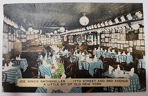 Joe King's Ratskeller 17th St & 3rd Ave New York, NY Postcard - Picture 1 of 21
