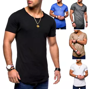 behype. Herren Kurzarm Basic T-Shirt O-Neck Rundhals-Ausschnitt Oversize 20-0003 - Bild 1 von 15