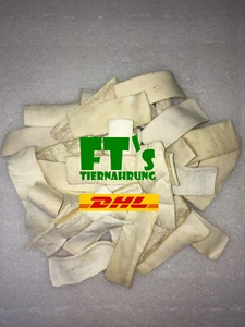 1kg Rinderhaut Stücke, Kauchips, Kauartikel, Barf, Leckerlis, FT's Tiernahrung - Bild 1 von 5