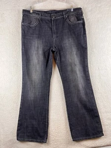 Buffalo Dover Straight Jeans 40 Men’s Black Denim Cotton Whiskered Flap Pockets - Picture 1 of 19
