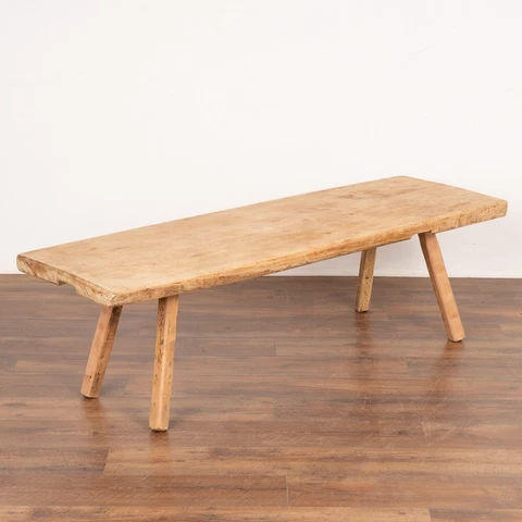 Splay Leg Rustic Slab Wood Coffee Table, Hungary circa 1890 Cover