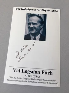 VAL L. FITCH († 2015) Nobelpreis Physik 1980 signed Foto 9 x 14 Autogramm - Bild 1 von 1