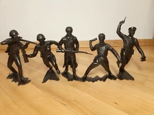 Red Army WW II USSR Miniatures Figures Military War Game Set Army 150 mm 5 PCS - Picture 1 of 10