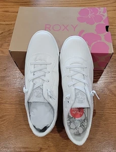 Scarpe slip on bianche Roxy Cannon ARJS600462 taglia 10 WTH - Foto 1 di 10