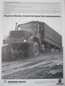 7/1980 PUB MAGIRUS DEUTZ IVECO TRUCK MILITARY MILITARY TRUCK FRANZÖSISCHE ANZEIGE - Bild 1 von 1
