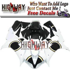 White Injection ABS Fairings Kit For Yamaha YZF R1 02-03 Bodywork Lucky Strike K - Picture 1 of 6