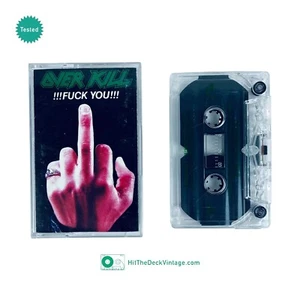 Overkill – !!!Fuck You!!! Cassette Tape (1987) US 1st Green Ink Thrash TESTED - Picture 1 of 5