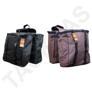 Bolsa de sillín aislada AI Hilason Black Western Horse Tack Cordura - Imagen 1 de 9