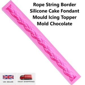 Rope String Border Silicone Cake Fondant Mould Icing Topper Mold Chocolate - Picture 1 of 4