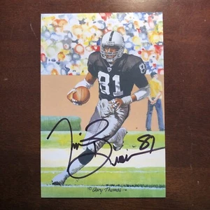 Tim Brown Autographed Oakland Raiders Goal Line Art Card- JSA S06388 - Picture 1 of 5