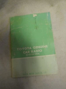 Toyota Genuine Car Radio Instruction Manual (Paperback, Illustrated)    - Bild 1 von 4