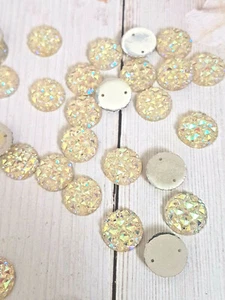 aufnähstich klar AB 12mm SCHMUCK EDELSTEIN KRISTALL STRASS Perle TANZ Kostüm  - Bild 1 von 1