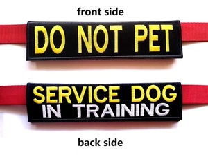 Collar de doble cara personalizado texto bordado correa no mascotas servicio perro - Imagen 1 de 6