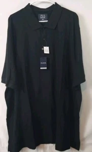 Jos. A. Bank Men's Big & Tall Polo Shirt Size 4XLT Short Sleeves Black - Picture 1 of 3
