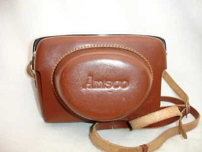 Estuche para cámara ANSCO Anskomark, marrón, cuero, vintage Foto 1 de 4