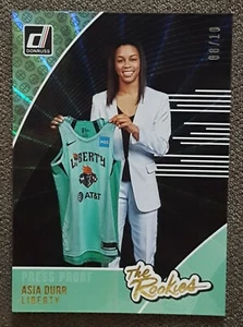 ASIA DURR 2019 PANINI DONRUSS WNBA LÁSER DORADO PRENSA A PRUEBA DE TARJETA DE NOVATO 8/10 - Imagen 1 de 1