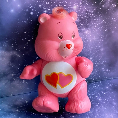Figura De Colección Juguete 1983 Cuidado Oso Corazones Rosas Posable Años 80 Nostalgia Hong Kong j Foto 1 de 4