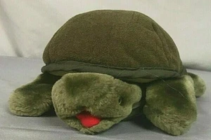 FOLKMANIS Schildkröte Turtle Handpuppe dunkelgrün Plüschtier Stofftier Box 10 Zoll - Bild 1 von 6