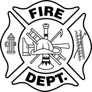 Fire Department Safety 1 Color Window Wall Vinyl Decal Sticker Printed Graphic - Picture 1 of 5