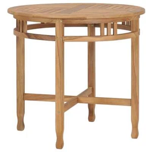 Dining Table Ø 80 Solid Teak Wood O5B1 - Picture 1 of 6