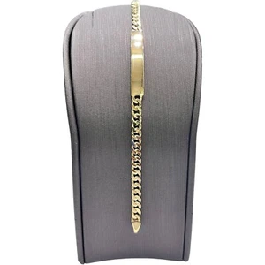 9ct 9k Yellow Gold ID Identity Curb Link Bracelet 9.60 Grams 18.5cm. Brand New - Picture 1 of 9