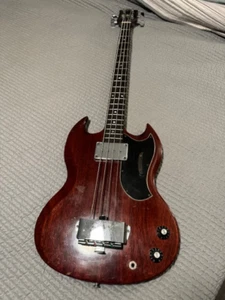 Gibson EBO Bass Guitar 1967 solid wood cherry finish made in the US with case - Picture 1 of 5