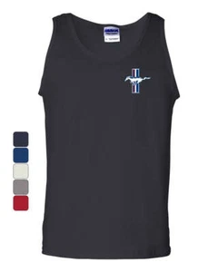 Ford Mustand The Legend Lives Logo Tank Top Classic Muscle Cars Sleeveless - Picture 1 of 7