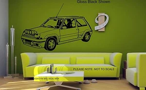 RENAULT 5 GT TURBO - WALL ART STICKERS - VINYL ART DECALS - Picture 1 of 1