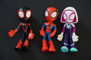 MARVEL HASBRO 2021 3 SPIDEY AND HIS AMAZING FRIENDS 5" BIEGSAME FIGUREN - Bild 1 von 2