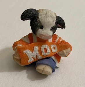 Mary’s Moo Moos-Mini Figurine Orange & White School Colors #297976 Vintage-1997 - Picture 1 of 5