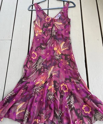 Vestido Max Mara Pura Seda Rosa Estilo Y2k Seda Transparente Ligero Multicolor S Foto 1 de 4