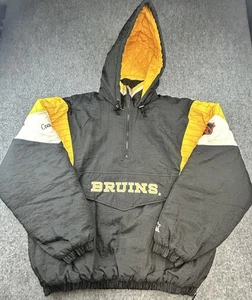 Vintage Boston Bruins Herren Starter 1/2 Zip Pullover Jacke NHL Gr. XL "Coach" - Bild 1 von 16