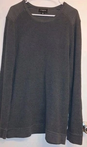Herren Large ACHTUNG Waffel Strick grau Pullover Oberteil, dunkelgrau/anthrazitgrau gebraucht, in einwandfreiem Zustand - Bild 1 von 22