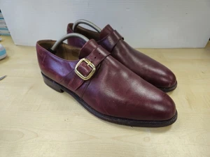 DUCKER & SON MEN BROWN LEATHER ONE MONK BUCKLE SHOE SIZE UK 9 - Picture 1 of 8