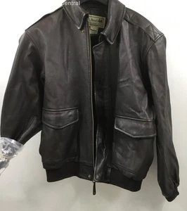 L.L. Bean Mens Black Pockets Collared Full-Zip Bomber Jacket Size Large - Picture 1 of 7