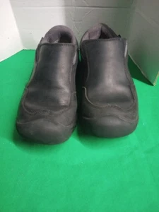 Keen schwarze Damen-Slipper Größe 7,5 Leder Freizeit Büro bequem Wandern - Bild 1 von 10