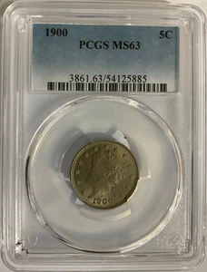 1900 Liberty Nickel 5C PCGS MS63 54125885 - Bild 1 von 2