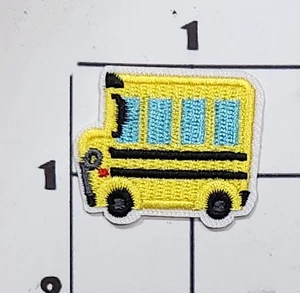 School Bus Patch Iron On Embroidered Costume Cosplay Upcycle - Picture 1 of 1