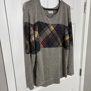 Maurice’s 24/7 leichter Pullover Größe L. Grau & Karo - Bild 1 von 7