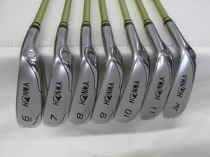 Honma Beres MG700 Gold 2-Star Iron set 6-11,Aw / ARMAQ UD49 2S R - Picture 1 of 8