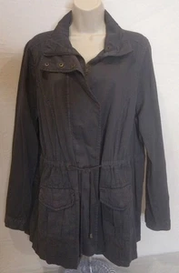 Torrid Women's Jacket Parka Size 1x Gray Mock Neck Pockets Drawstring Waist NWT - Picture 1 of 9