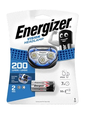 Energizer Vision Headlight Lp08771 200 Lumens Azul 3 AAA Batteries LED Nuevo - Imagen 1 de 2
