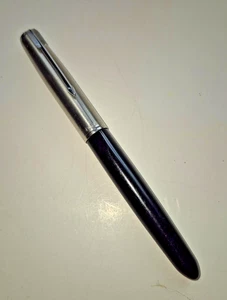Vintage Parker 1950's Parker 51 Mark 1 Fountain Pen Black/Silver - Bild 1 von 6