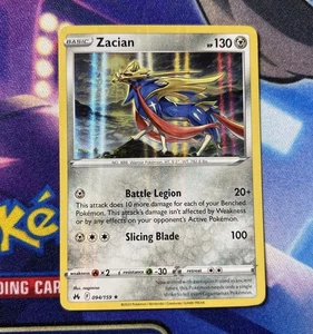 Pokémon TCG Zacian 094/159 Crown Zenith Rare Holo - Picture 1 of 2
