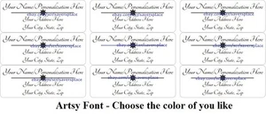 SimpleFlowerDesign-60 pcs Personalized Return/Mailing Address labels-1"x2.625" - Picture 1 of 4