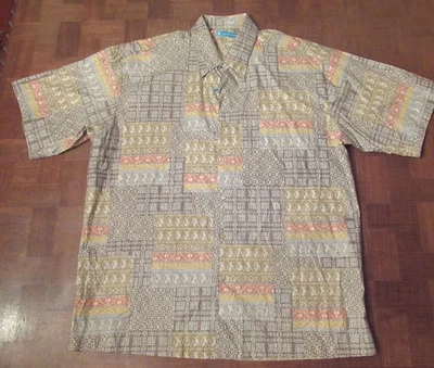 Новый с Ярлыками Tori Richard абстрактный рыбы кнопка спереди гавайский сделано рубашка большой - Изображение 1 из 4