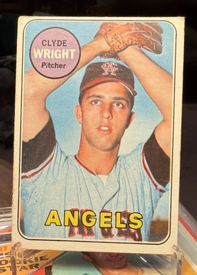 1969 Topps Clyde Wright RC Angels #583 VG High Number - Image 1 of 2
