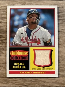 2025 Topps Heritage Ronald Acuna Jr. Clubhouse Collection Relic Atlanta Braves - Bild 1 von 2