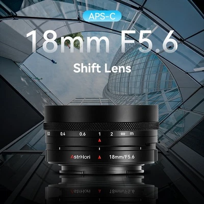 AstrHori 18mm F5.6 Manual Focus Shift Lens for Fujifilm X X-M1 X-E4 X-T3 X-T10 - Image 1 of 4