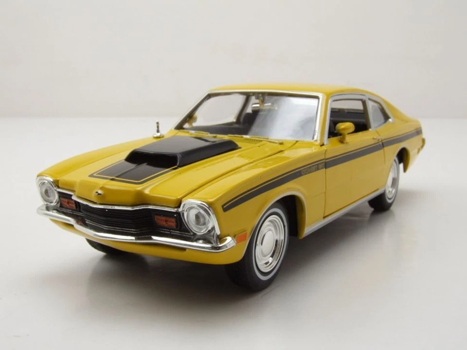 MOTOR MAX, MERCURY Comet GT 1971 jaune, échelle 1/24, MMX79047JAUNE - Photo 1/4